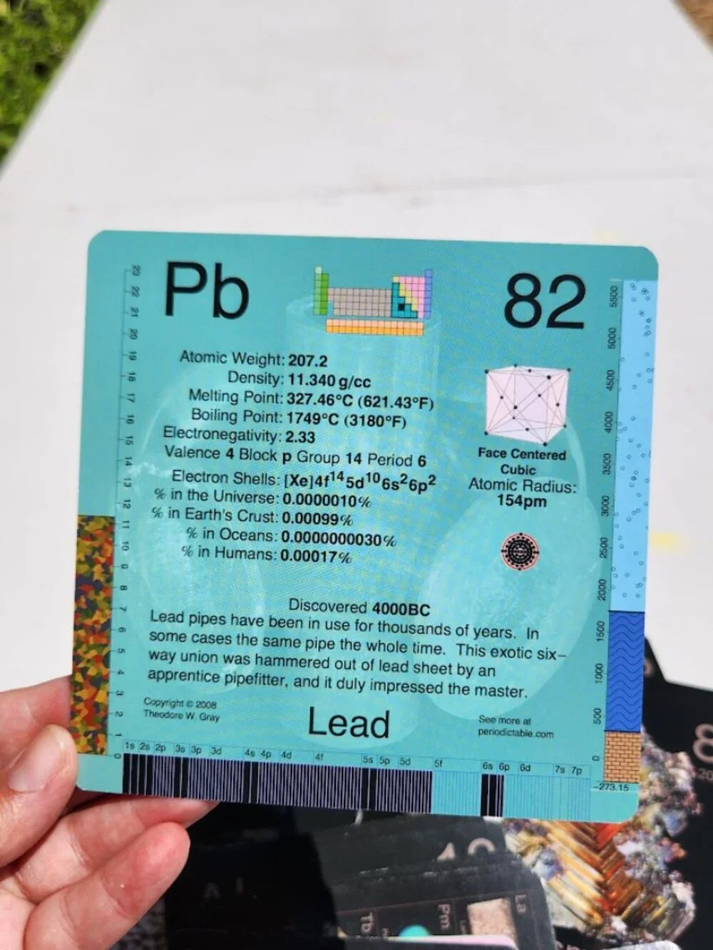 The Photographic Card Deck of the Elements Periodic Table Flash Cards 126 Cards